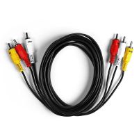 cable de video compuesto ekon rca 3 metros macho-macho negro