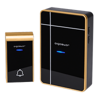 aigostar bell dc- timbre inalambrico para puertarexterior ip44 impermeable  timbre inalambrico a pilas de puerta con indicadores led 36 melodiasr 1 receptores y 1 transmisor