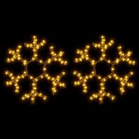 figura de navidad de copo de nieve con led 2 piezas 38x37 cm vidaxl