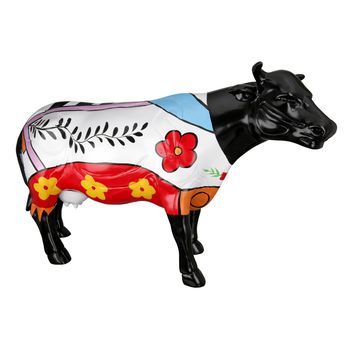 Casablanca By Gilde Figura Decorativa Escultura Vaca Colorida H. 39 Cm