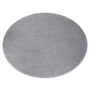 Alfombra Softy Circulo Llanura Color Sólido Gris Circulo 200 Cm