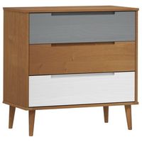 mesita de noche  mesilla de noche molde madera maciza de pino marron 80x40x80 cm