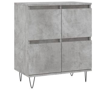Vidaxl aparador de madera contrachapada gris hormigón 60x35x70 cm