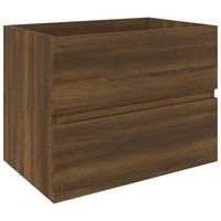 mueble de lavabo madera de ingenieria roble marron 60x385x45cm vidaxl