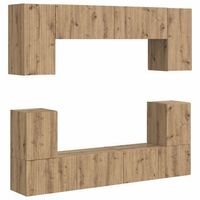 conjunto de mueble de tv 5 uds roble artisan vidaxl