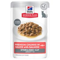 hills science plan adult sterilised - salmon 12 x 85 g