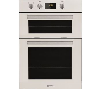 INDESIT IDD 6340 Electric Double Oven - White, White