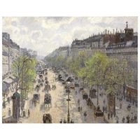 cuadro lienzo - boulevard montmartre - camille pissarro - cm 60x75