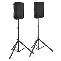 pack sistema sonido vonyx vsa120s 800w bluetooth usb con soportes y cable