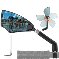 espejo retrovisor para bicicleta hd anti-reflejante west biking rotacion de 360 ajustable reflector retractil para m