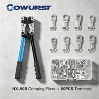 alicates de crimpado de terminales de cobre grandes hx-50b de 6r50 mm herramienta de crimpado de terminales de cable de alta resistencia alicates manuales de prensado en frio duraderos
