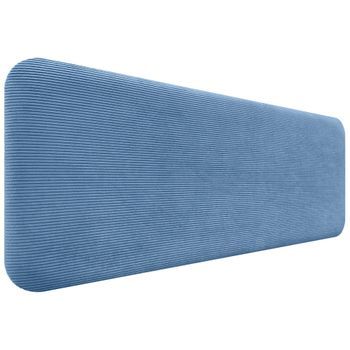 Dhome Cabecero Tapizado En Pana Liso Redondeado Pana Para Pared Acústicos Cabeceros Absorbentes Cabezal Cama Dormitorio (azul, 150cm)