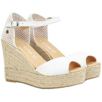 La Valeta Alpargatas Charlene Peep Toe Blanco para mujer