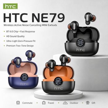 Auriculares Bluetooth HTC NE79, auriculares inalámbricos deportivos para juegos con batería de larga duración, auriculares intrauditivos suaves con calidad de sonido premium