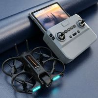 xkj ky106 mini wifi fpv con pantalla telescopica de 43 pulgadas controlador camara dual hd flujo optico hover 24