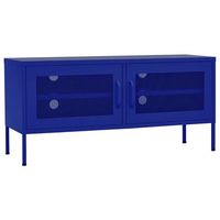 mueble tv  mueble de salon  mueble de salon tv de acero azul marino 105x35x50 cm