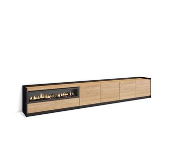 Mueble tv, televisión, muebles de salón, almacenaje, 310x37x50 cm, para tv hasta 80
