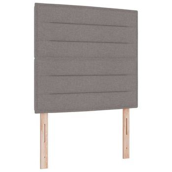 Cama Tipo Box Spring Con Cabecera Taupé 80 X 200 Cm Tela