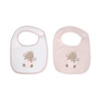 set de 2 baberos de rizo dreamy flight rosa
