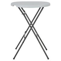 mesa de jardin  mesa de exterior plegable hdpe blanca 80x110 cm