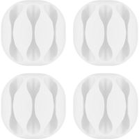 organizador de cables goobay 70373 autoadhesivo blanco pack 4 piezas