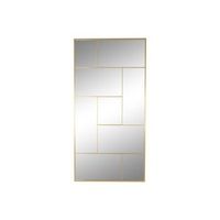 espejo hierro cristal 90x2x180 dorado
