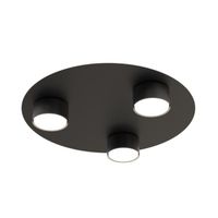 lampara de techo qeri negro 3 luces