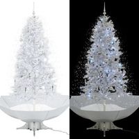 arbol de navidad  decoraciones de navidad con nieve con base en paraguas blanco 190 cm cfw822172