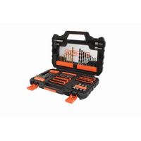 black  decker a7230-xj - juego de 104 piezas para atornillar y taladrar en maletin de facil transporte brocas titanio