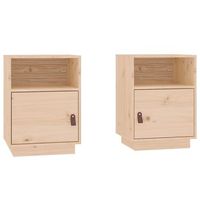 mesitas de noche 2 uds madera maciza de pino 40x34x55 cm vidaxl