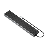 aisens usb c dock 13 en 1 usb c a 2xhdmi 1xdisplayport 1xrj45 3xusb a 2xusb c 1xusb c pd 1xsd 1xmicro sd 1xaudio 1xranura kensington 30cm