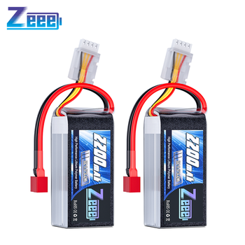 2 uds Zeee 3S 2200mAh batería Lipo corta 11,1 V 50C con enchufe T/XT60 para RC coche camión Drone avión FPV RC Hobby modelos piezas
