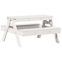 mesa de picnic  mesa de camping  mesa de jardin para ninos madera maciza pino blanco 88x97x52 cm