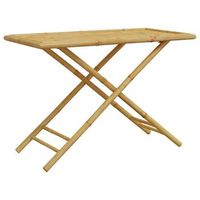 mesa de jardin  mesa de exterior plegable de bambu 110x55x75 cm