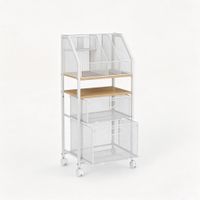 costway carrito de almacenamiento para estudio con 2 cajones ruedas con freno gran capacidad de almacenaje estable resistente 37 x 26 x 84 cm blanco