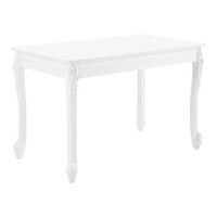 mesa de comedor rectangular luneburg - 116 x 66 x 76 cm - mesa de cocina o salon - para 4 sillas - escritorio - resistente - mesa para oficina - blanco encasa