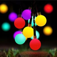 guirnaldas de luces solares para jardin al aire libre luces solares impermeables 60 led para decoraciones navidenas patio colorido