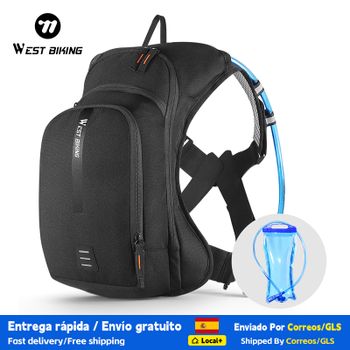 Mochila de Ciclismo WEST BIKING de 10L con Bolsa de Hidratación de 2L, Transpirable, Ergonómica y Ligera, para Ciclismo y Senderismo al Aire Libre