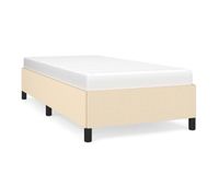 estructura de cama de tela color crema 80x200 cm