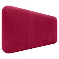 dhome cabecero tapizado en terciopelo liso redondeado para pared acusticos cabeceros absorbentes cabezal cama dormitorio rojo 90cm