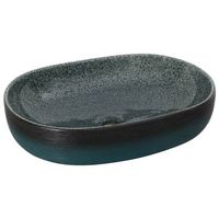 lavabo sobre encimera  lavabo de bano moderno ovalado ceramica turquesa 59x40x14 cm