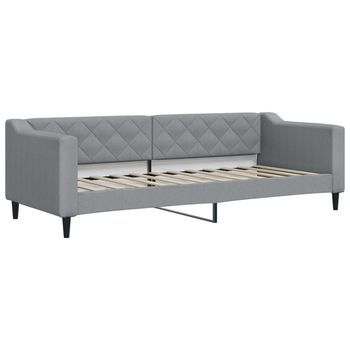 Cama Para Adulto | Cama Individual | Sofá Cama Sin Colchón Tela Gris Claro 80x200 Cm