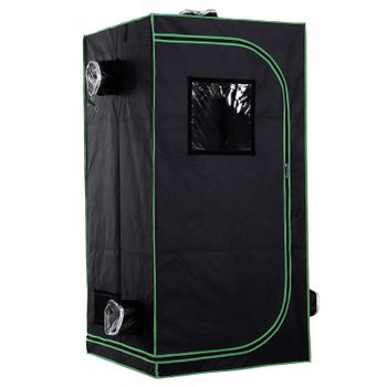 Outsunny Tienda Hidropónica en Oxford 600D con 5 Entradas de Aire Regulables y Ventana, Serra Hidropónica para Cultivo 80x80x160 cm   Aosom España