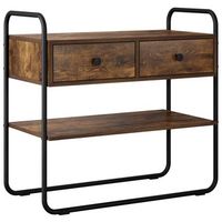mesa consola roble ahumado 80 x 40 x 75 cm madera de ingenieria vidaxl