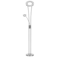 lampara de pie led moderna base de metal con regulador de intensidad iluminacion oficina gris kennet