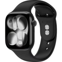 brazalete 4kom tech-protect apple watch 44-49 mm silicon negro