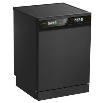 Cecotec Lavavajillas Compacto de 60cm Bolero Aguazero 6620 Dark C, 1850W, 15 Cubiertos, 8 Programas, Motor Inverter