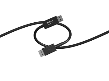 REACONDICIONADO Seminuevo Muy bueno Cable HDMI - ISY IDP-1032, 1.5m, DisplayPort 1.2 a HDMI, 4K, Plug & Play, Negro