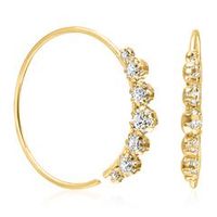 pendientes para mujer en oro de 9 quilates con circonita cubica