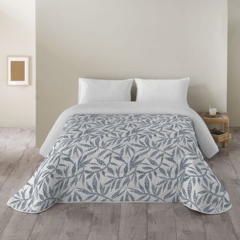 Sandal - Edredón Nórdico Estampado -  Acolchado De Gran Confort Y Extrasuave - Gramaje 300 Gramos Con Tacto Pluma - Cama 150 -wakia Blue